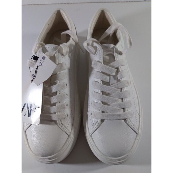 Zara Shoes - Zara Platform Lace Up Sneakers White Sz 8 New